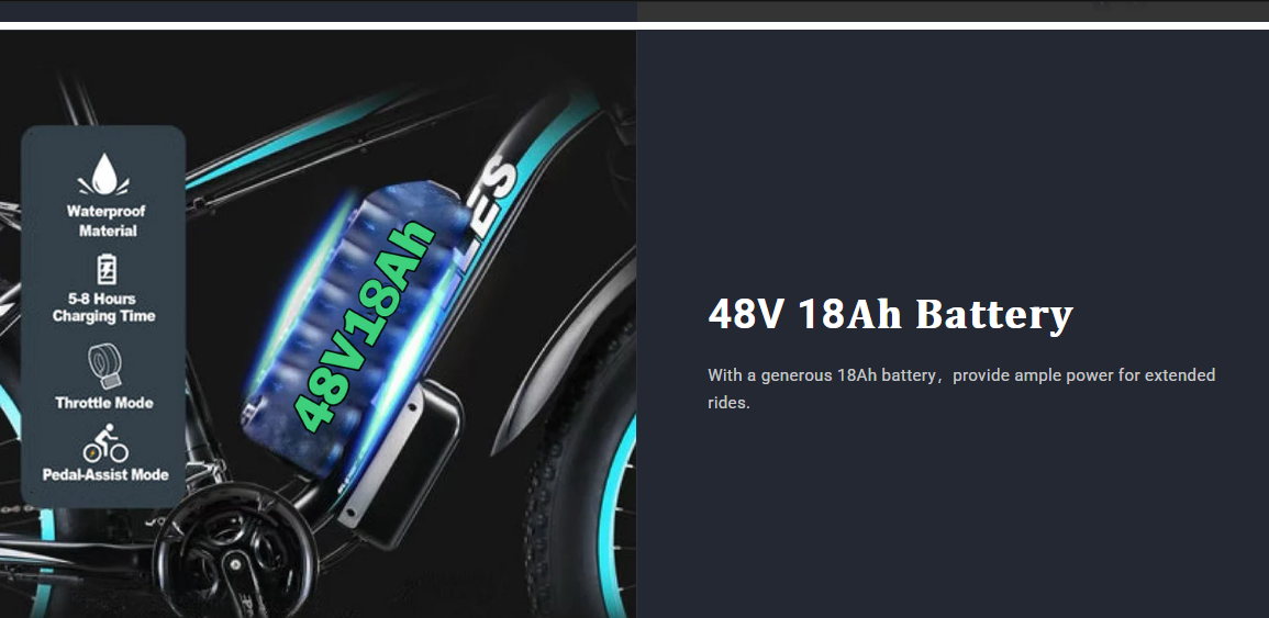 K820/K800 48V 18AH battery