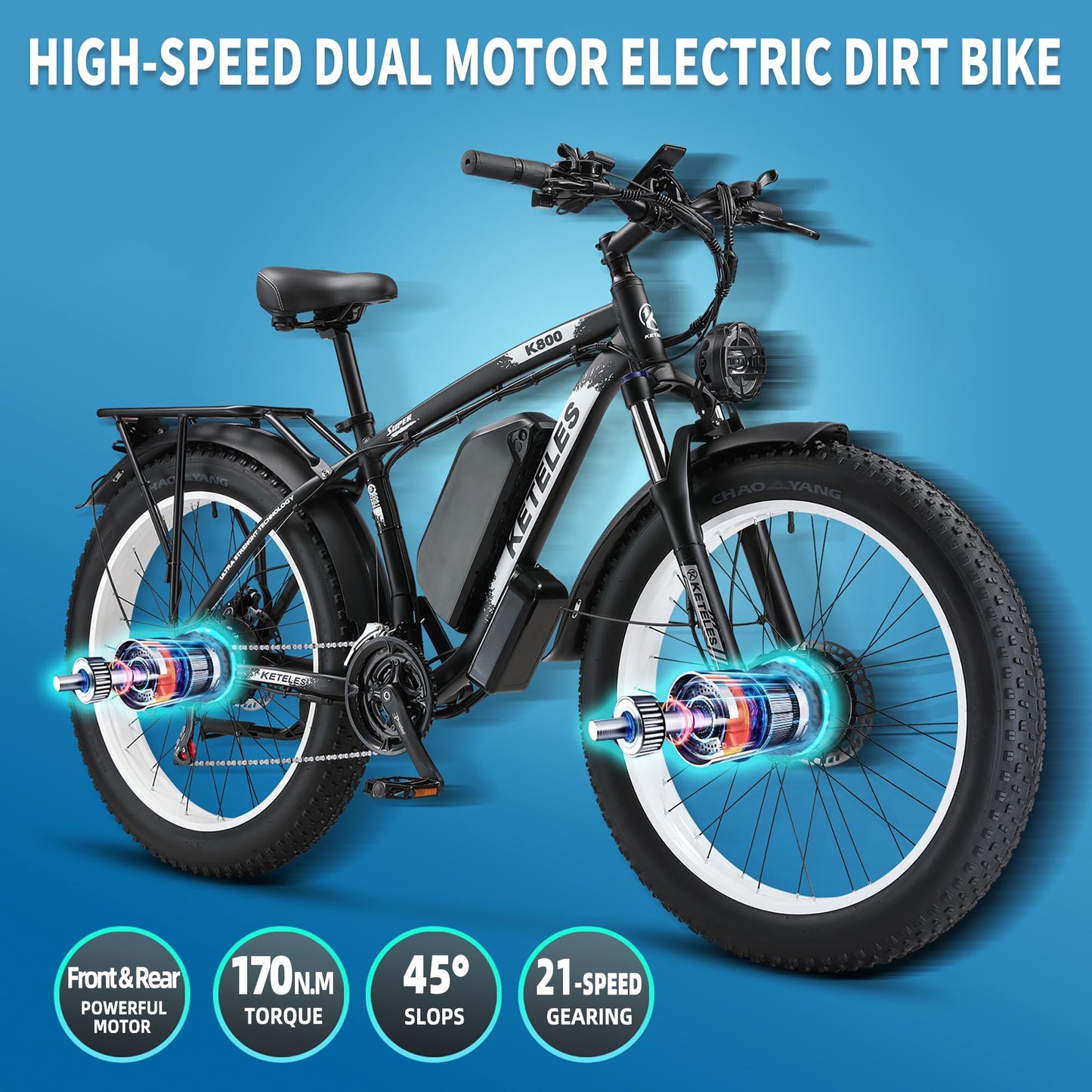 KETELES k800 2000W black white detail