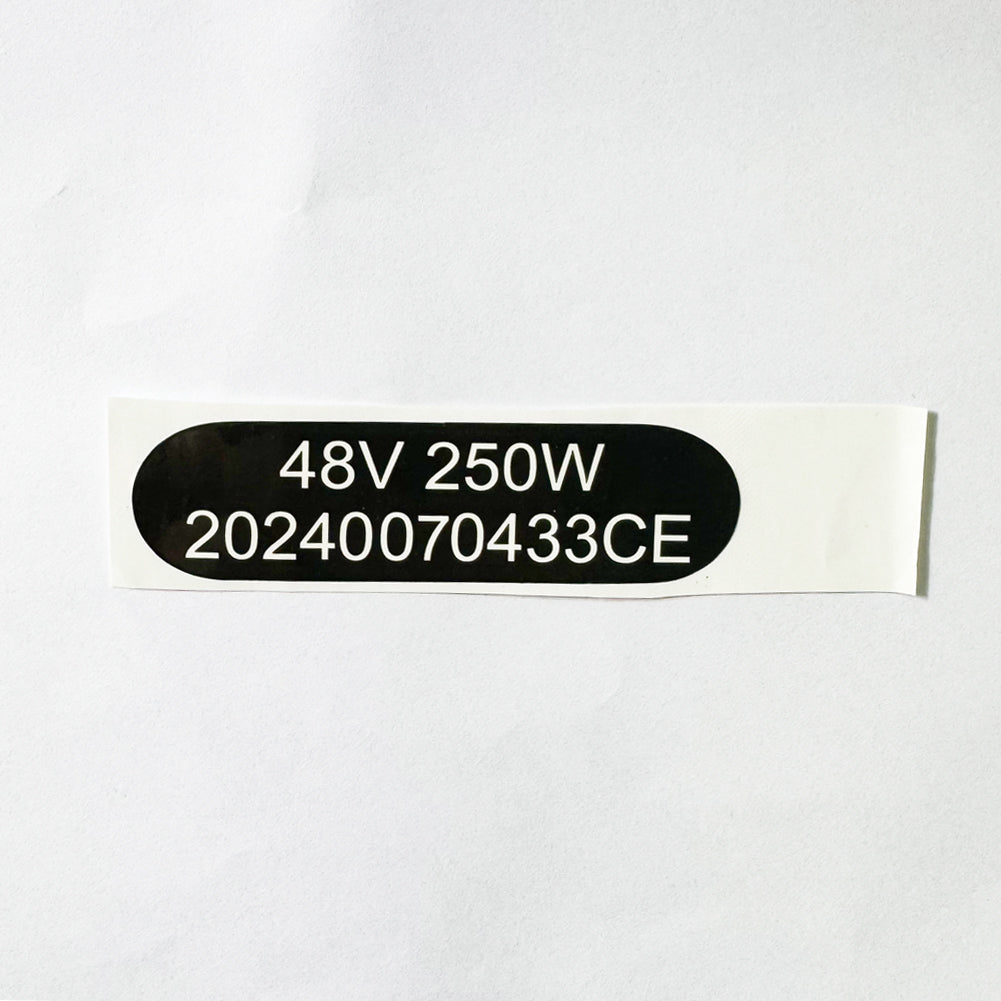 The 48V 250W motor label