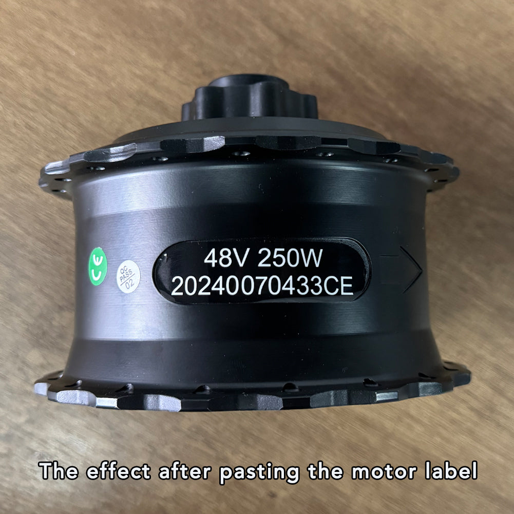 The 48V 250W motor label