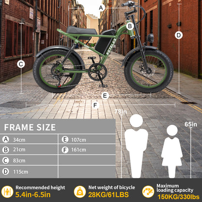 Keteles K880 48V 23Ah 1000W Fatbike