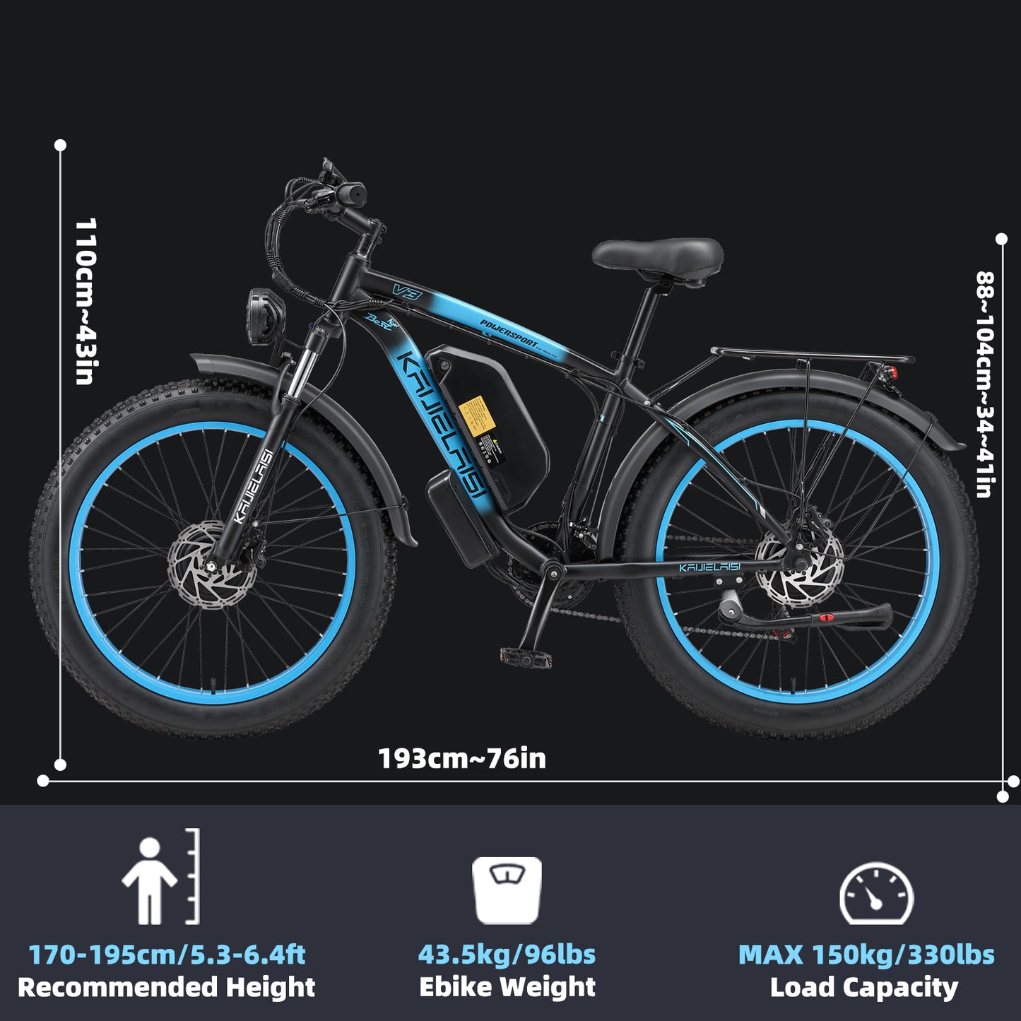 KETELES KAIJIELAISI V3 2000W Dual Motor Ebike
