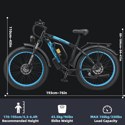 KETELES KAIJIELAISI V3 2000W Dual Motor Ebike