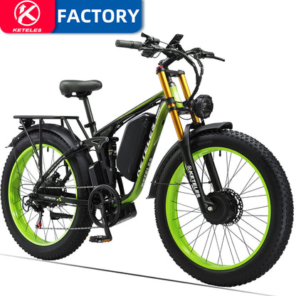 KETELES K800 Pro 2000W Electric Bike Dual Motor 48V 26AH Battery