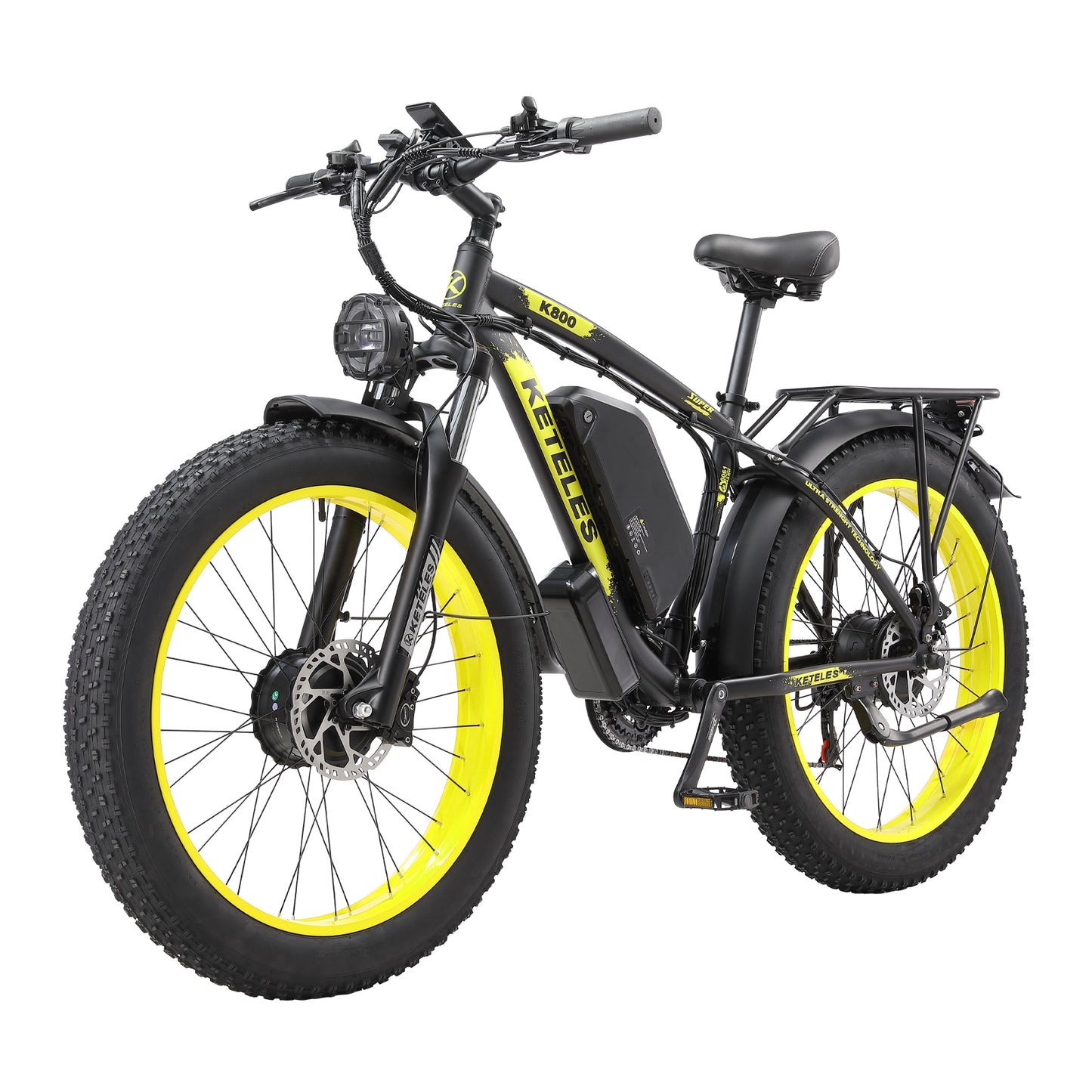 KETELES K800 250W dual Motors 48V 23AH Battery 26" Inch Fat Tire E-Bike