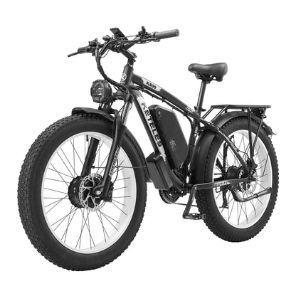 KETELES K800 250W dual Motors 48V 23AH Battery 26" Inch Fat Tire E-Bike