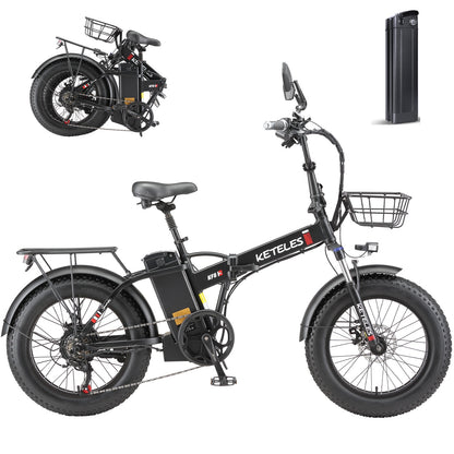 KETELES KF6 1000W 48V 23AH 20 Zoll Fatbike-Faltrad