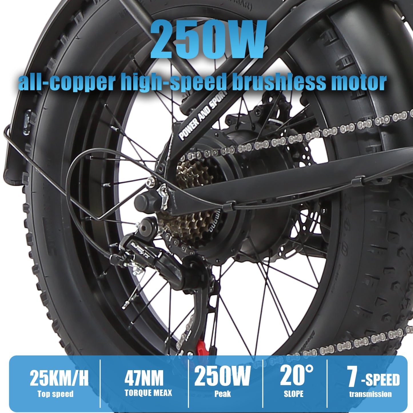 KETELES KF10 48V 250W 20 Inch Fat Tire Folding Ebike