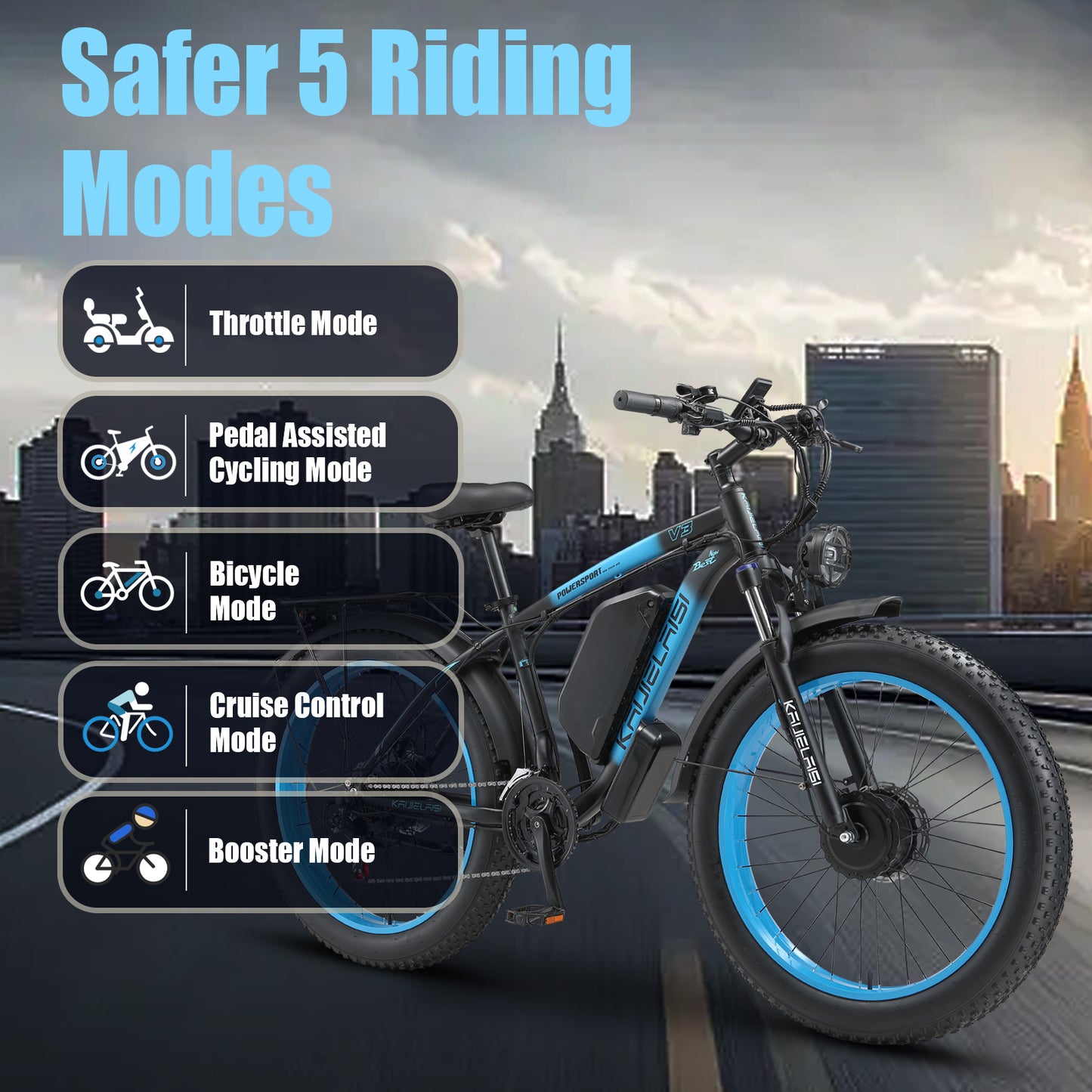 KETELES KAIJIELAISI V3 2000W Dual Motor Ebike