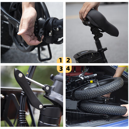 KETELES KF9 1000W 35AH 20 Inch Fat Tire Folding Electric Bicycle