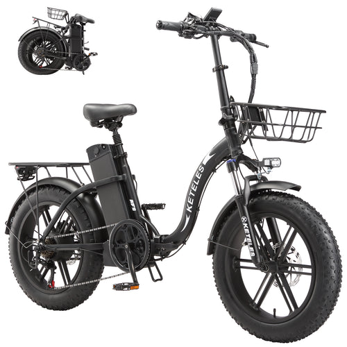 KETELES KF9 1000W 35AH 20 Inch Fat Tire Folding Electric Bicycle