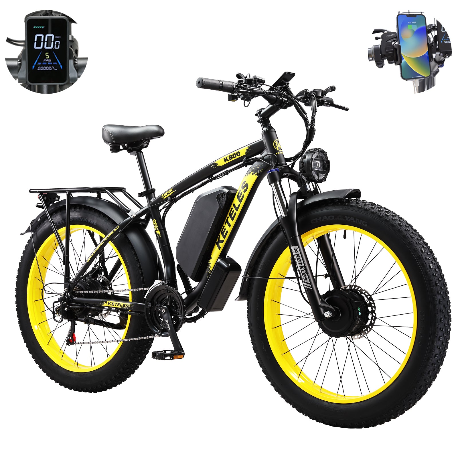 KETELES K800 2000W Doppelmotor-Elektrofahrrad 48V 23AH Fat E-Bike | KETELES Offiziell – KETELES Online-Shop