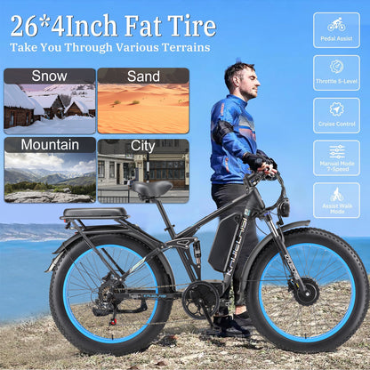 KETELES KAIJIELAISI V3 Pro 3200W 52V26AH Dual Motor E-Bike