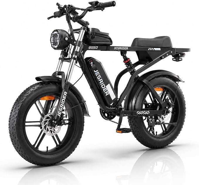 JESRIDER G550 All-Terrain E-Bike for Adults, 48V 20Ah Removable Battery, 20"x4 Fat Tire, Full Suspension