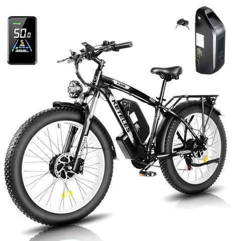 KETELES K800 2×1000W dual Motors Electric Bike 23AH Battery Electric 26" Inch Fat Tire E-Bike