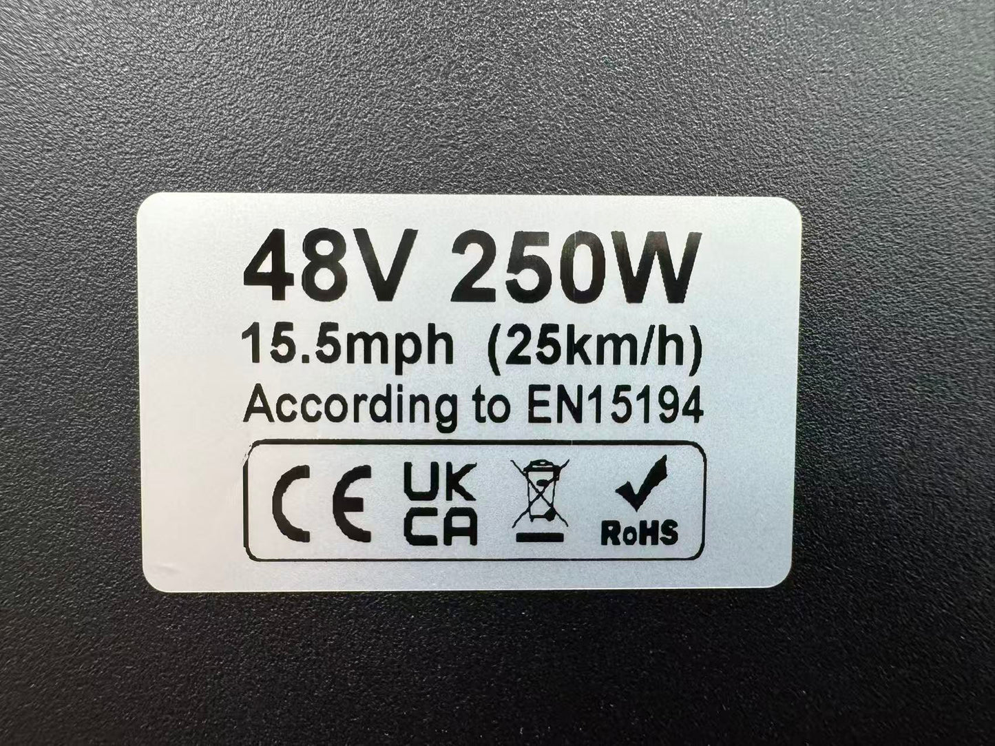 KETELES 250W Motor Label