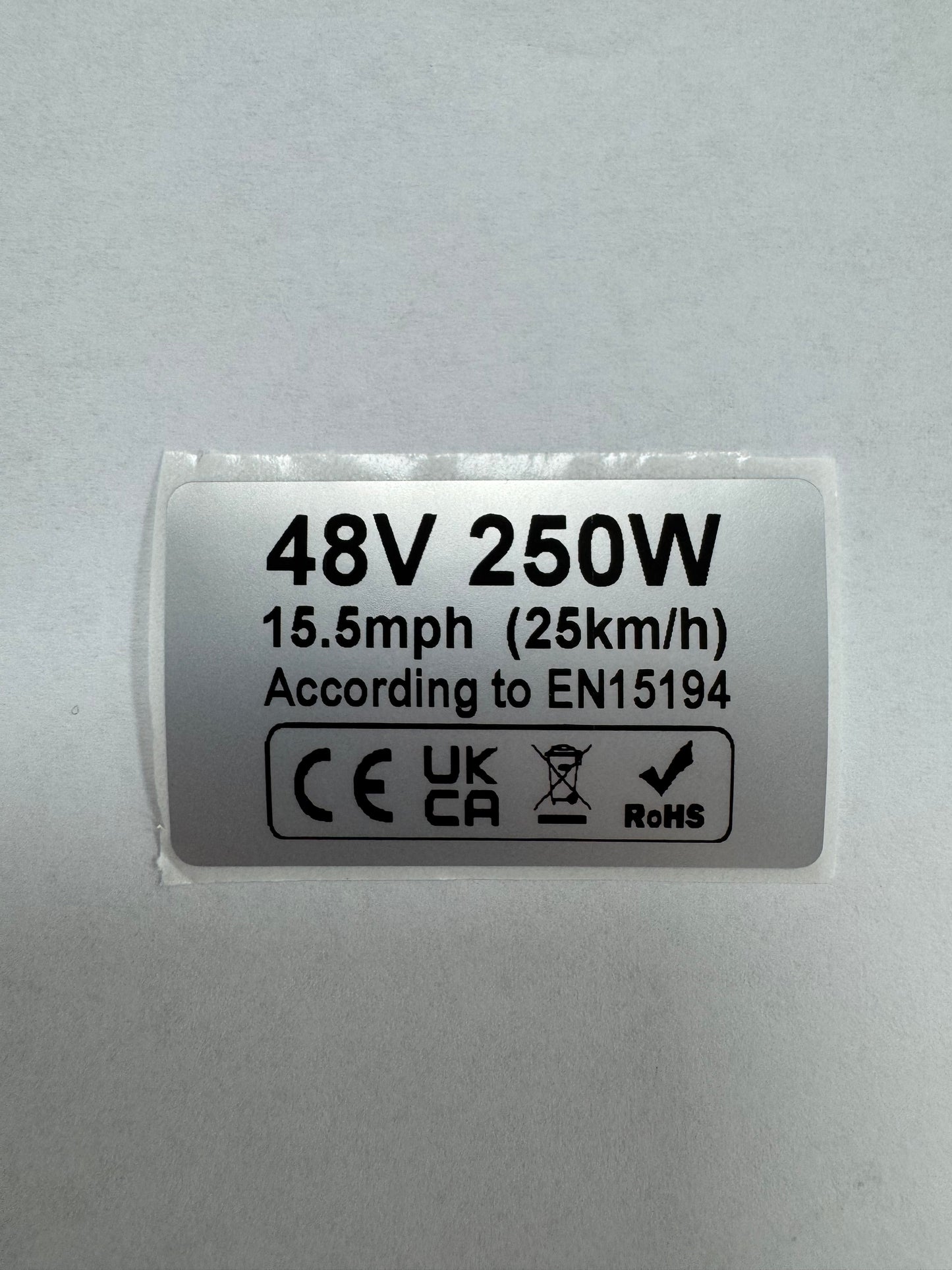 KETELES 250W Motor Label