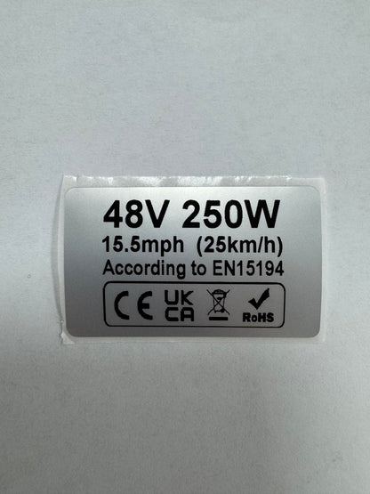 KETELES 250W Motor Label