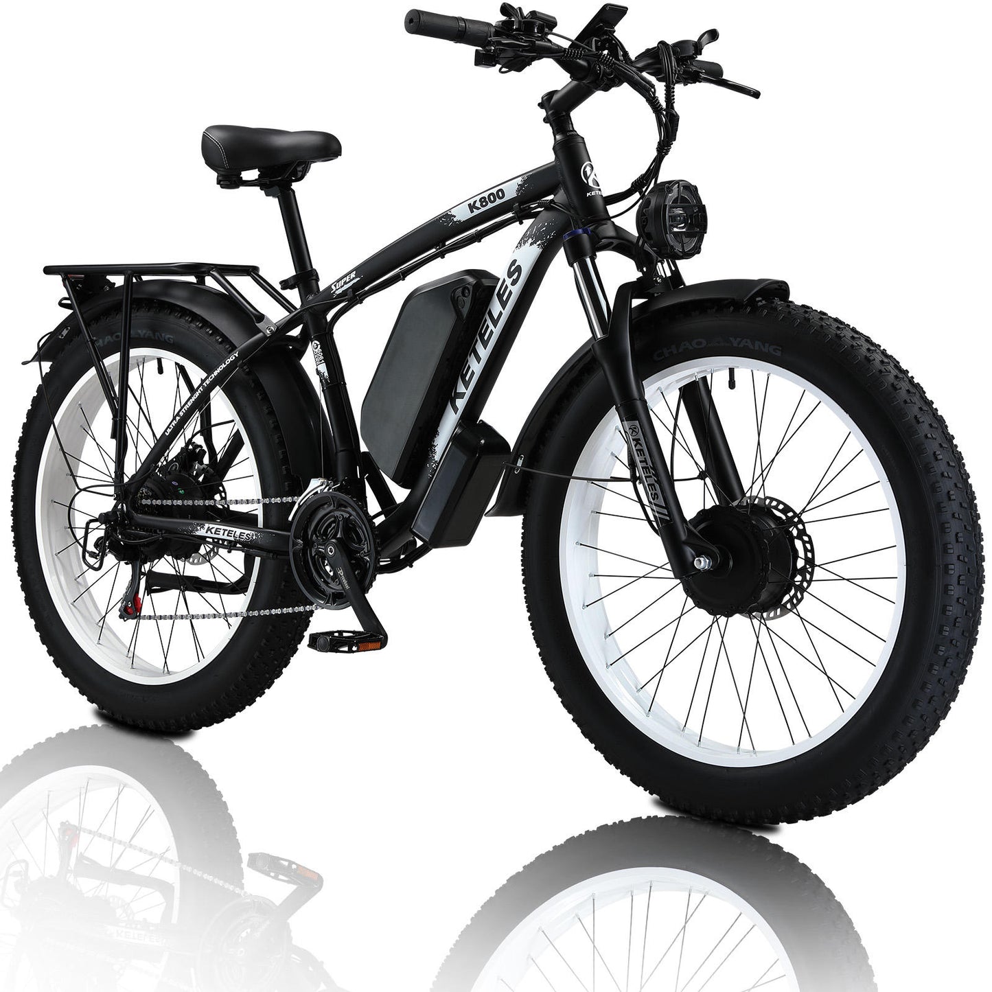 KETELES K800 2×1000W dual Motors Electric Bike 23AH Battery Electric 26" Inch Fat Tire E-Bike
