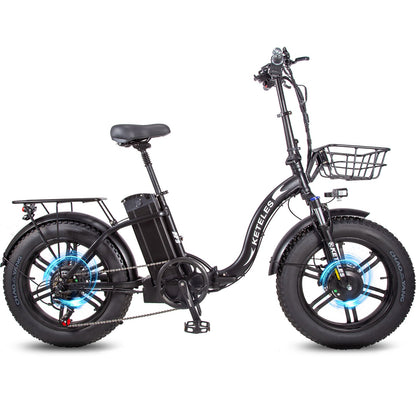 KETELES KF9 2000W 48V 26AH Faltbares Elektrofahrrad mit Doppelmotor