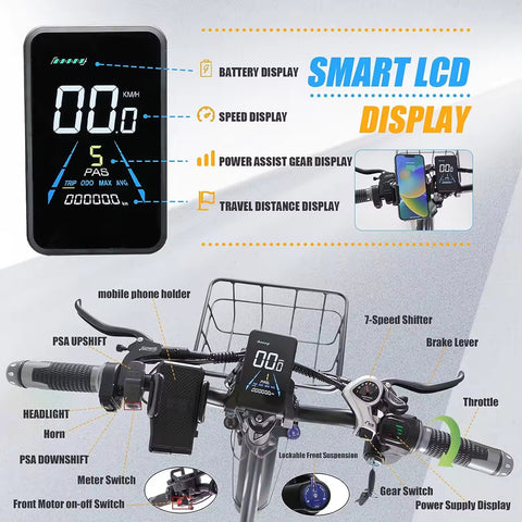 KETELES KF9 2000W 48V 26AH Folding electric bike Dual Motor
