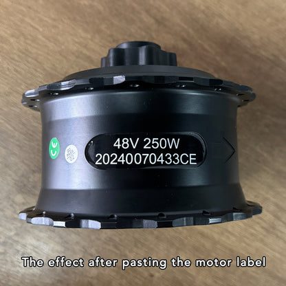 The 48V 250W motor label